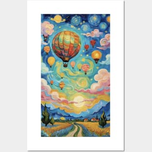 Aerial Symphony: Van Gogh's Starry Night Flight Posters and Art